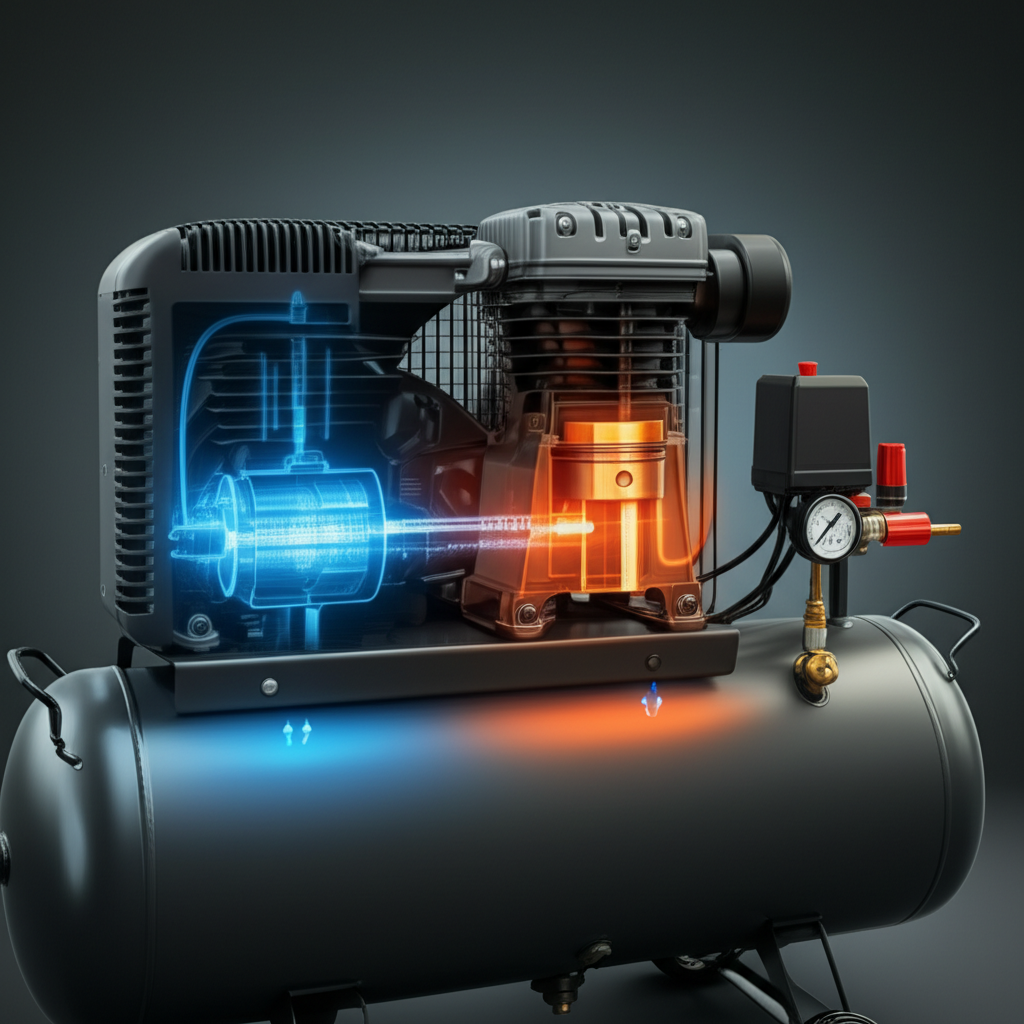 Generate a high-quality, relevant image prompt for an article about: What Does an Air Compressor Do?
