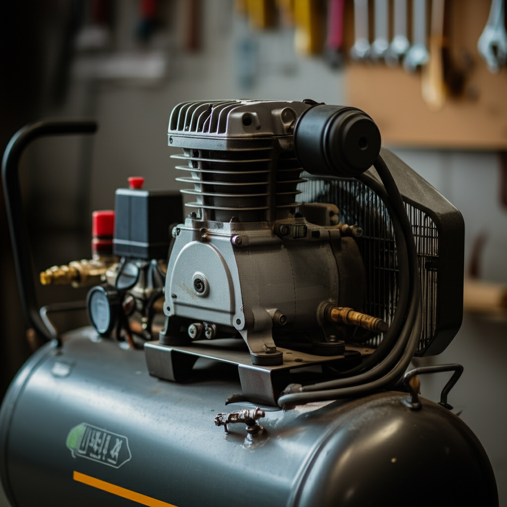 Generate a high-quality, relevant image prompt for an article about: What Does an Air Compressor Do?