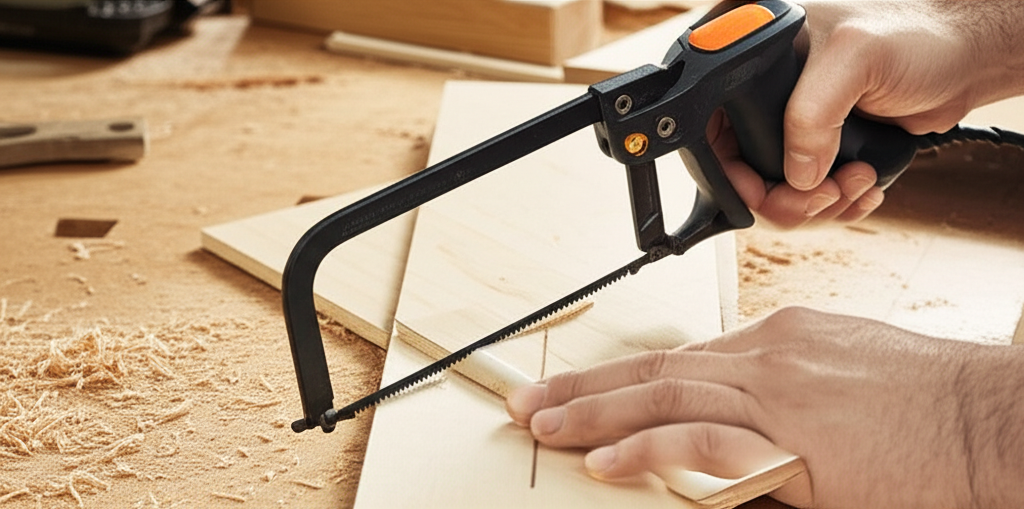 Generate a high-quality, relevant image prompt for an article about: Coping Saw Blades: Universal Fi