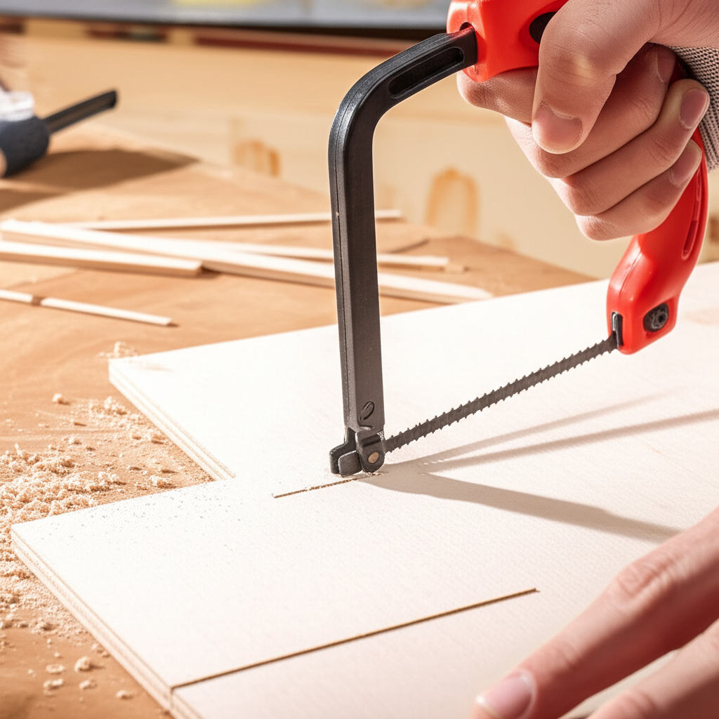 Generate a high-quality, relevant image prompt for an article about: Can Coping Saw Cut Plywood? Eff