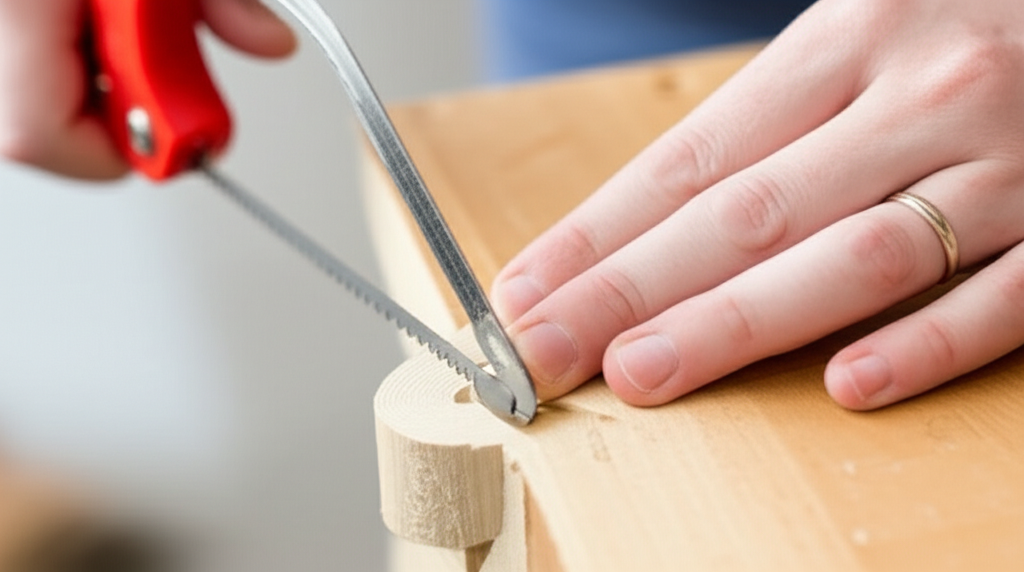 Generate a high-quality, relevant image prompt for an article about: How to Use a Coping Saw Correct