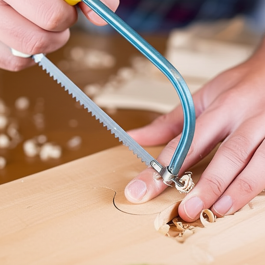 Generate a high-quality, relevant image prompt for an article about: What Is a Coping Saw Used For: