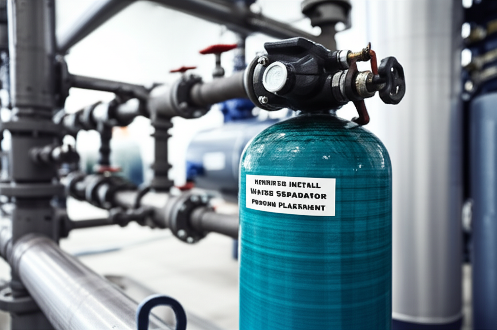 Generate a high-quality, relevant image prompt for an article about: Where to Install Water Separato