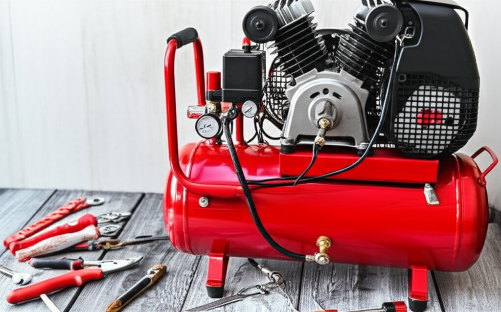 Generate a high-quality, relevant image prompt for an article about: Can Air Compressor Be Repaired: