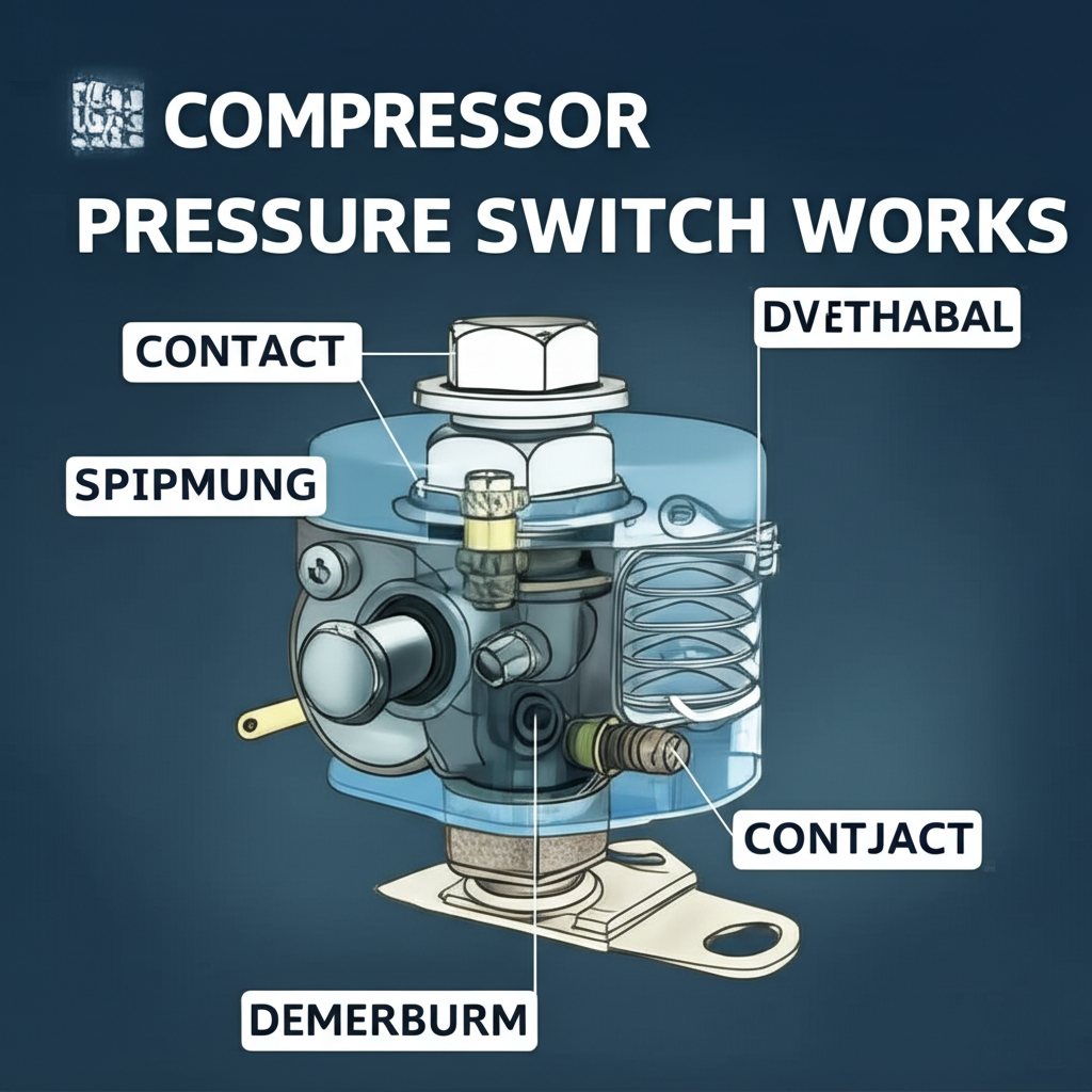 Generate a high-quality, relevant image prompt for an article about: How Air Compressor Pressure Swi
