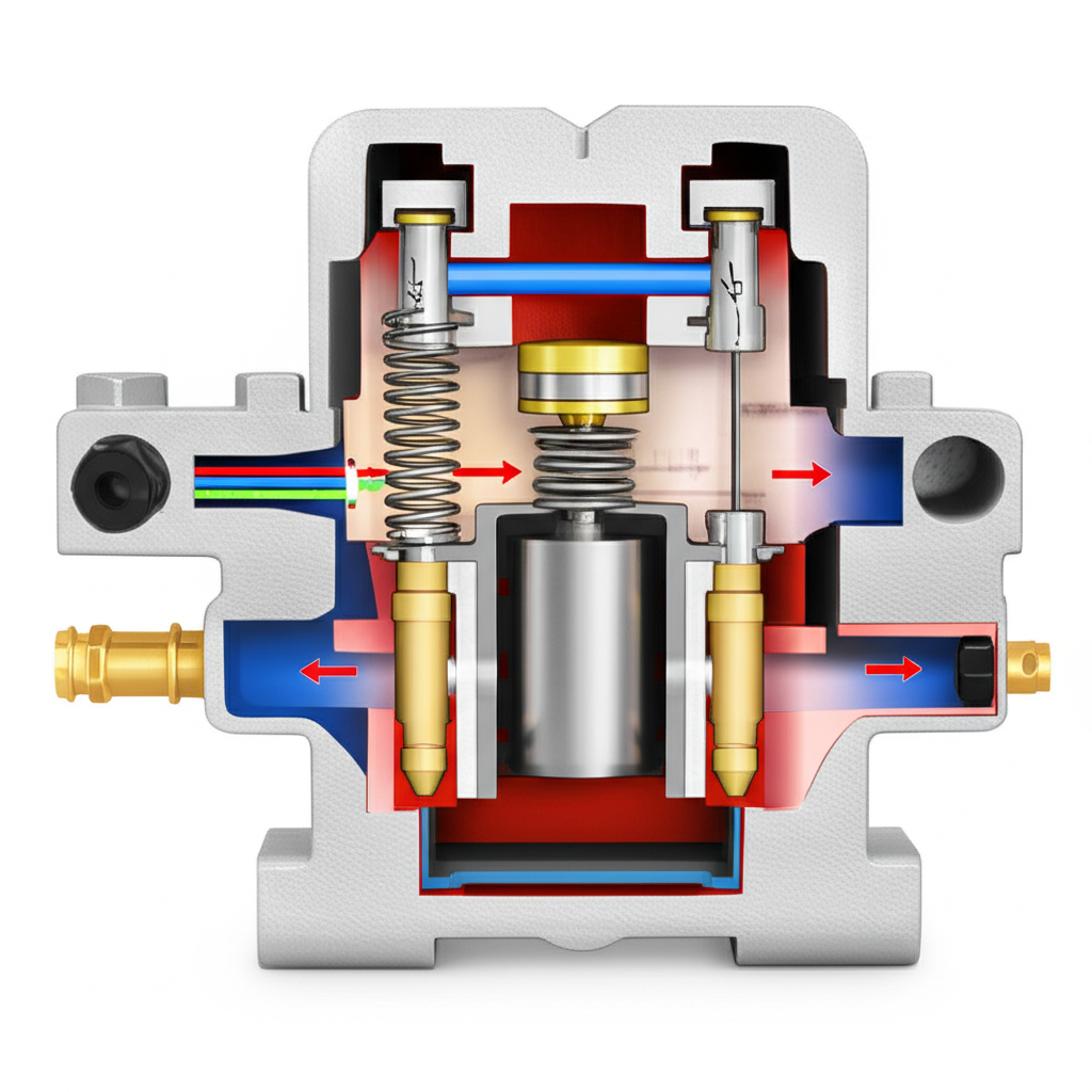 Generate a high-quality, relevant image prompt for an article about: How Air Compressor Unloader Val