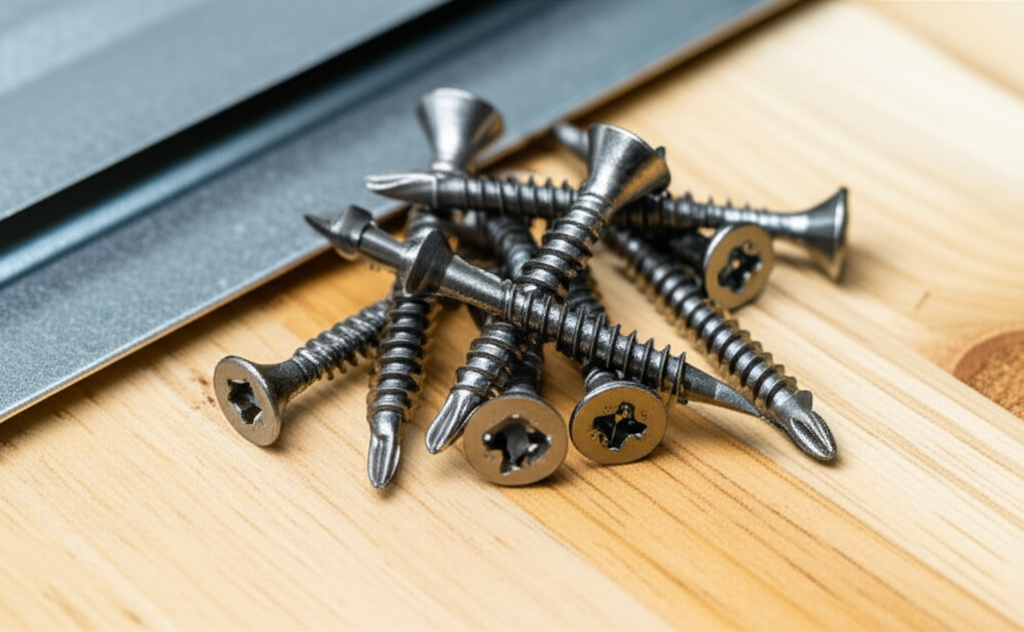 Generate a high-quality, relevant image prompt for an article about: What Screws Don’t Need Pre-Dril