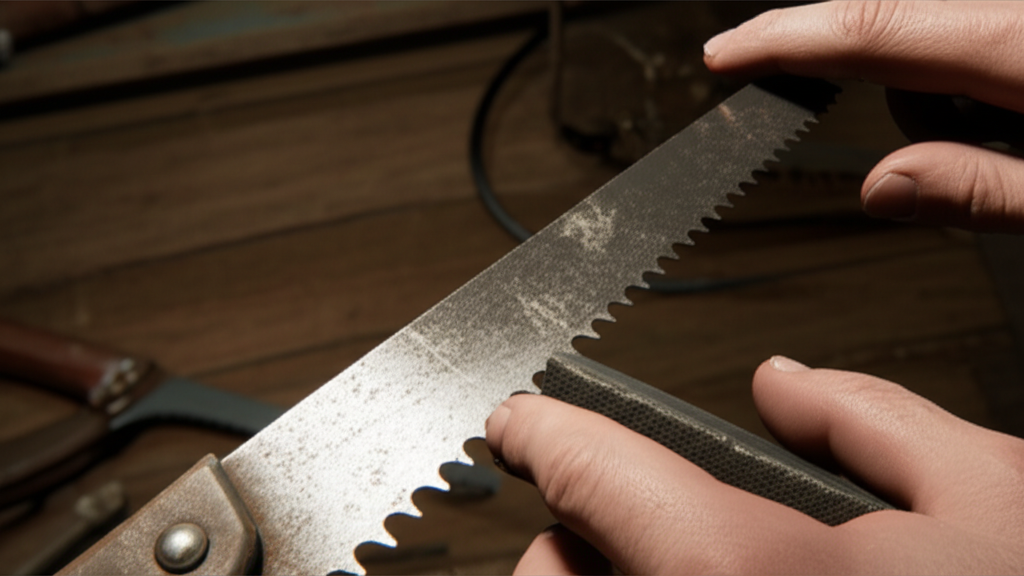 Generate a high-quality, relevant image prompt for an article about: How to Sharpen Hacksaw in DayZ: