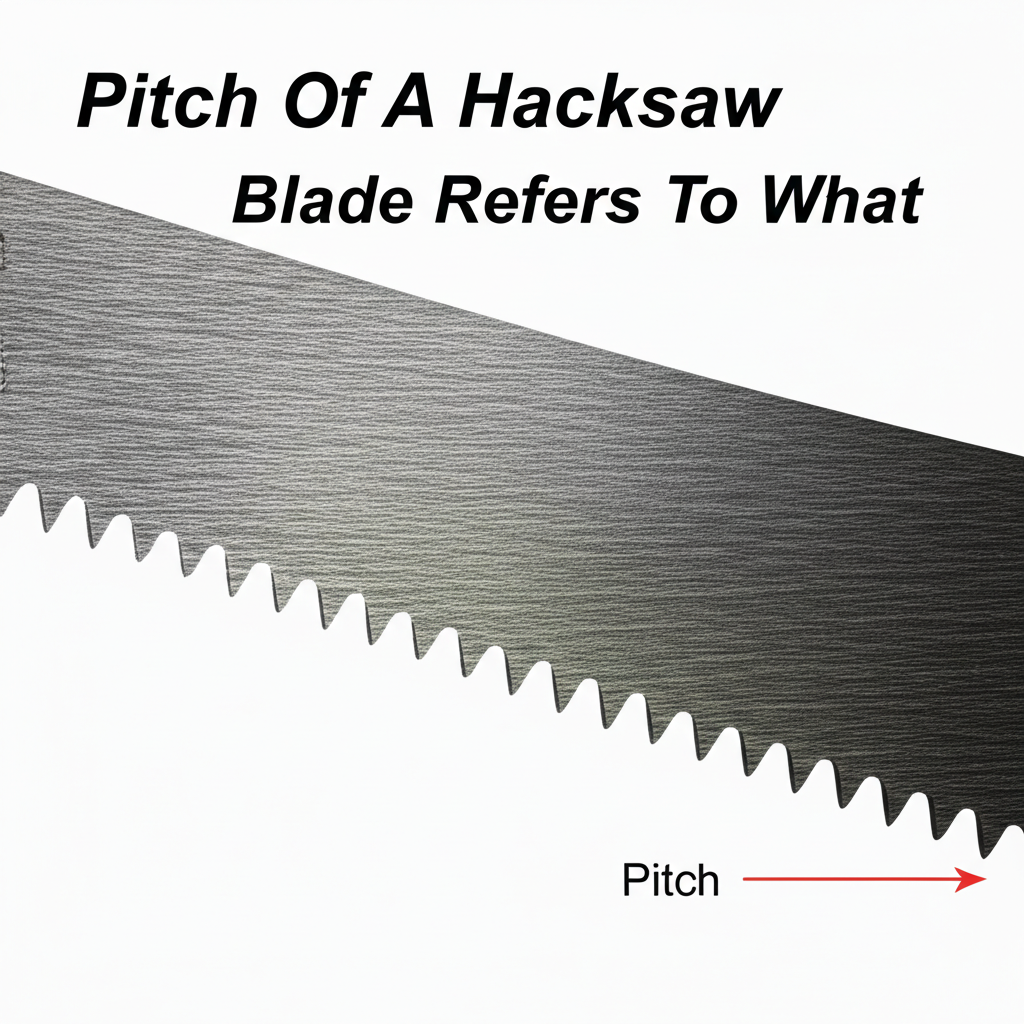Generate a high-quality, relevant image prompt for an article about: The Pitch Of A Hacksaw Blade Re