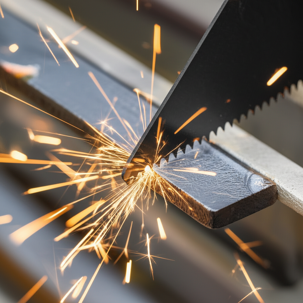 Generate a high-quality, relevant image prompt for an article about: Best Hacksaw Blade For Cutting
