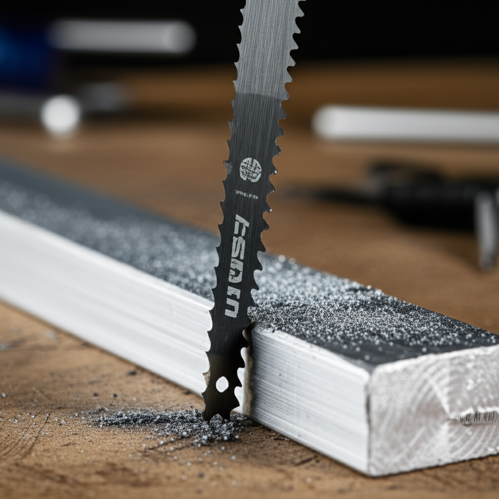 Generate a high-quality, relevant image prompt for an article about: Best Hacksaw Blade For Aluminum