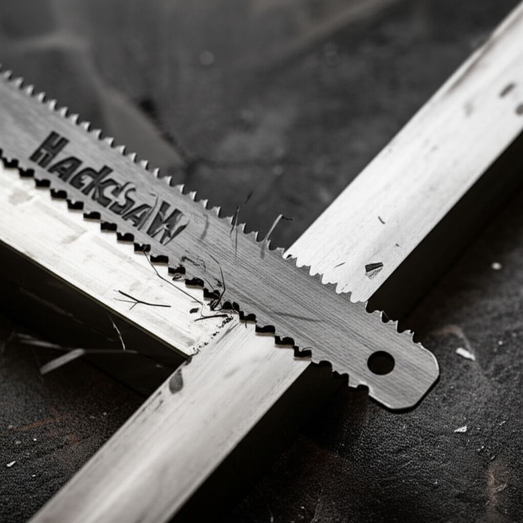 Generate a high-quality, relevant image prompt for an article about: Hacksaw High Speed Steel Blades