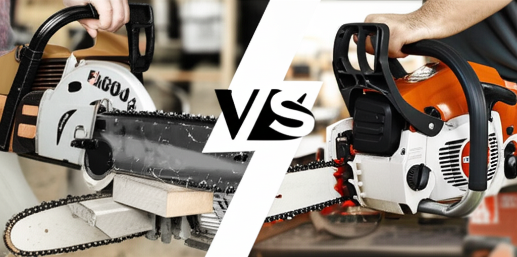 Generate a high-quality, relevant image prompt for an article about: Chainsaw vs Power Saw: Proven D