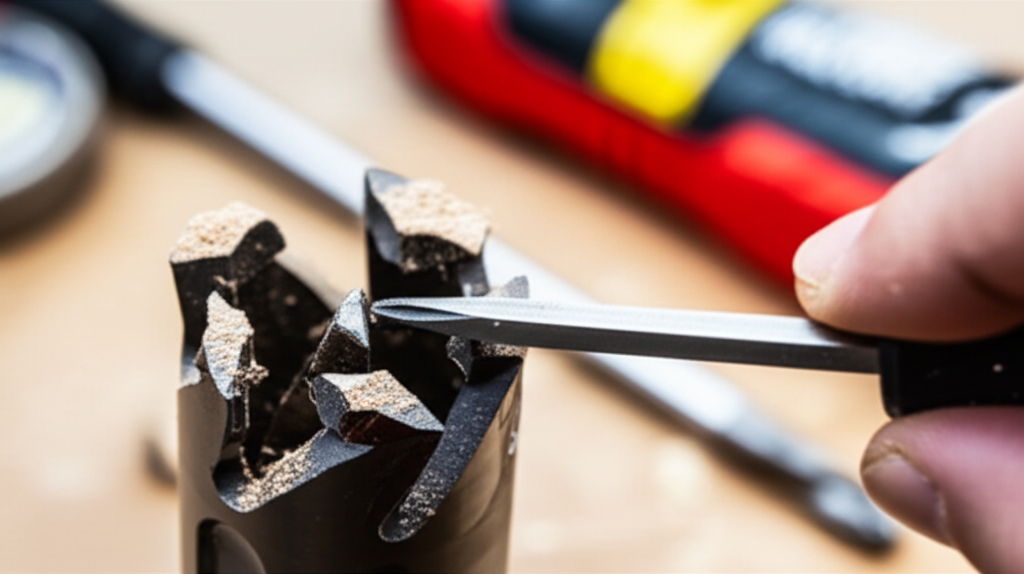 Generate a high-quality, relevant image prompt for an article about: How to Get Wood Out of Hole Saw