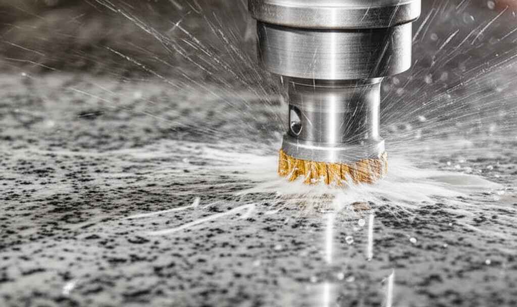 Generate a high-quality, relevant image prompt for an article about: How to Hole Saw Granite: Proven