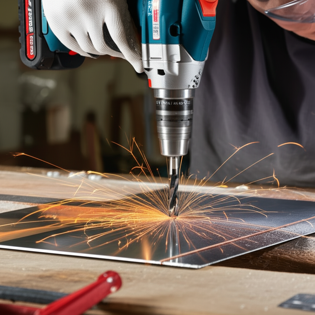 Generate a high-quality, relevant image prompt for an article about: How to Hole Saw Stainless Steel